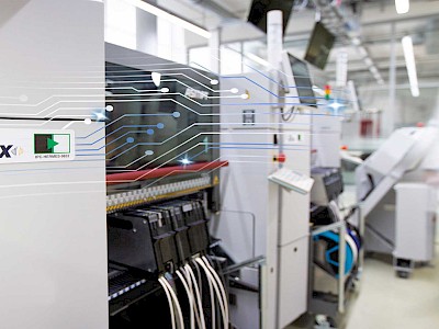 The PCB controls the SMT line