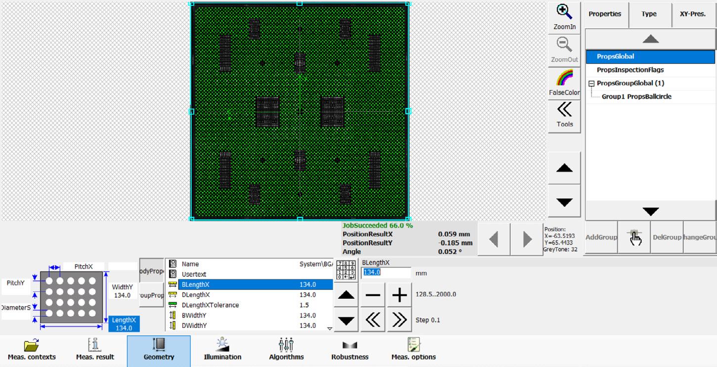 Import of ball position data at the station or offline station