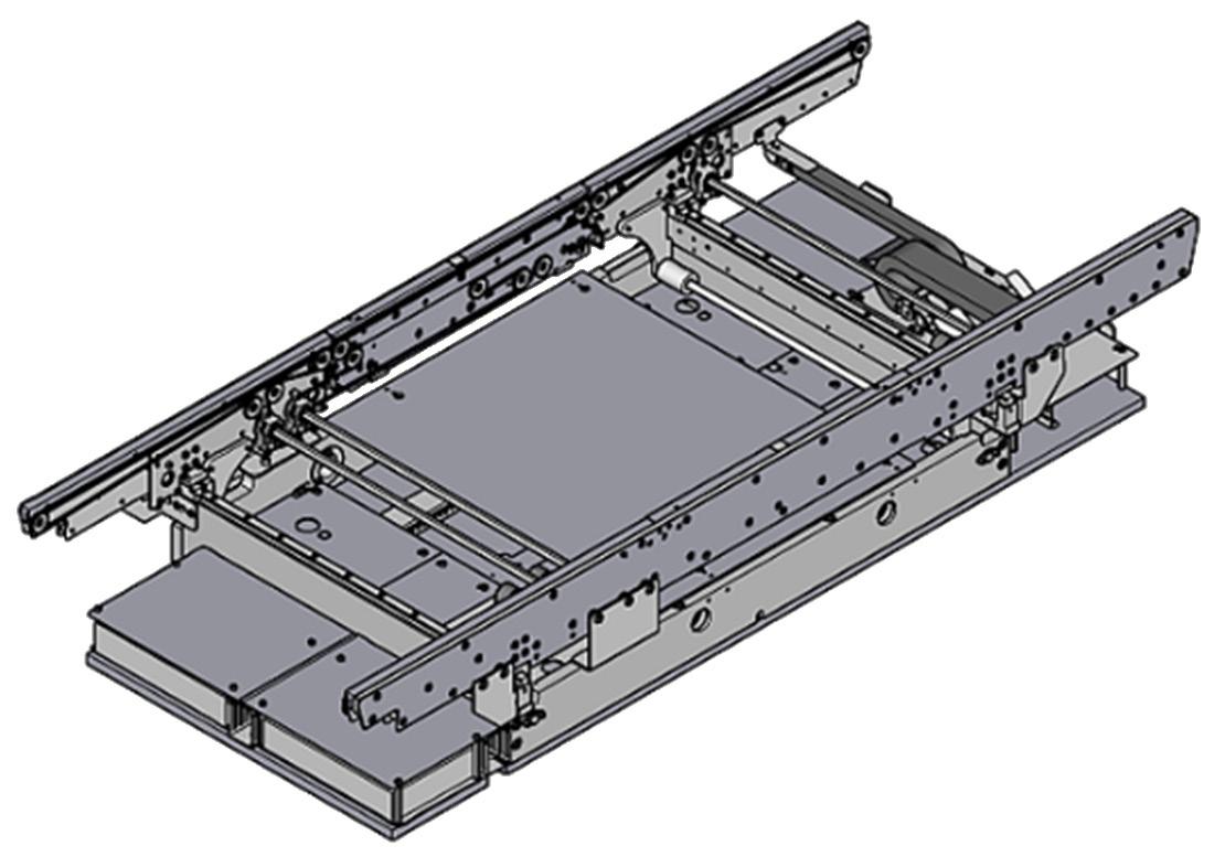 Heavy-duty conveyor system for reliable transport and straight PCB positioning