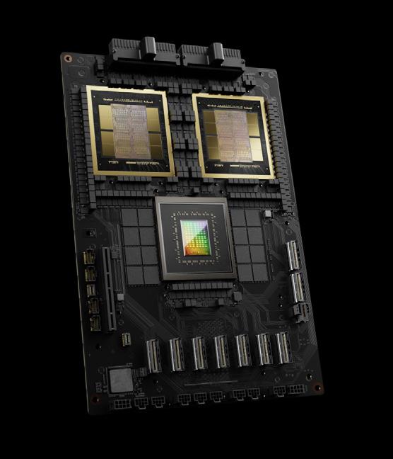 Illustration of next-generation AI accelerator (combining one CPU and two GPUs)