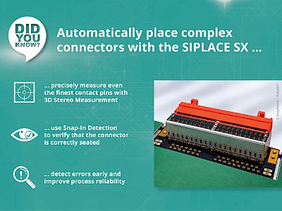 … that even connectors with extremely fine contact pins can be placed automatically?