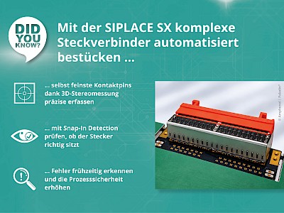 … dass sich auch Steckverbinder mit extrem feinen Kontaktpins automatisiert bestücken lassen?
